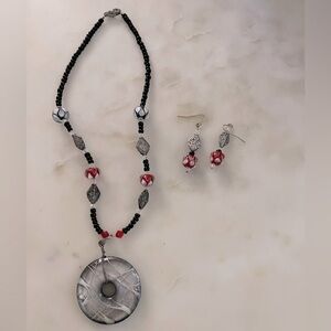 Brighton black and red set